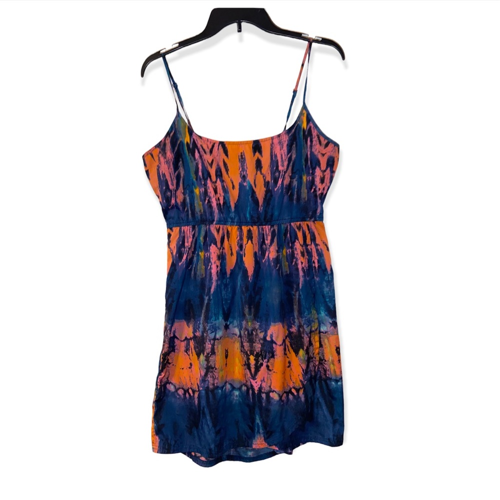 Hurley Women's Mini Dress - Blue and Orange